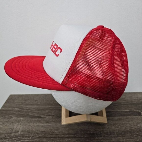 Vintage Red Air BC Hat Cap Adjustable Trucker Snapback Mesh Devant & Visierel - Picture 2 of 11